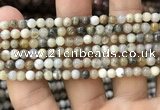 CAA3581 15.5 inches 4mm round ocean fossil agate beads wholesale