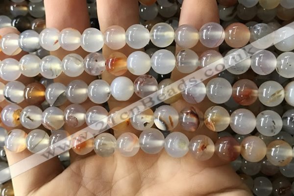 CAA3598 15.5 inches 8mm round dendritic agate beads wholesale