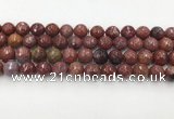 CAA3630 15.5 inches 8mm faceted round Portuguese agate beads