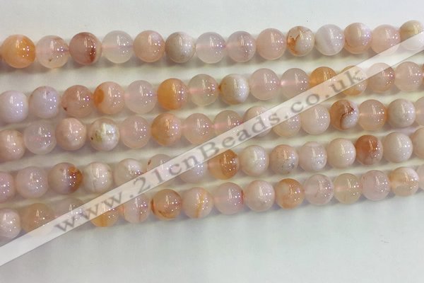 CAA3643 15.5 inches 6mm round sakura agate beads wholesale