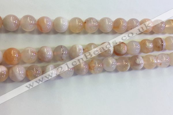 CAA3644 15.5 inches 8mm round sakura agate beads wholesale