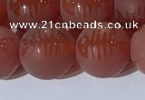 CAA3689 15.5 inches 12mm round matte & carved red agate beads