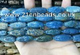 CAA3721 15.5 inches 9*22mm - 11*25mm rice chrysanthemum agate beads