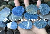 CAA3728 25*28mm - 35*45mm freeform chrysanthemum agate slab beads