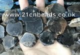 CAA3729 25*28mm - 35*45mm freeform chrysanthemum agate slab beads