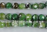 CAA375 15.5 inches 8mm faceted round fire crackle agate beads