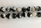 CAA3779 15.5 inches 18mm faceted round agate druzy geode beads