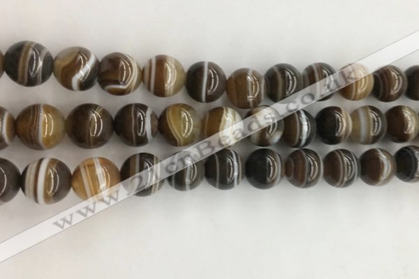 CAA3801 15.5 inches 10mm round line agate beads wholesale