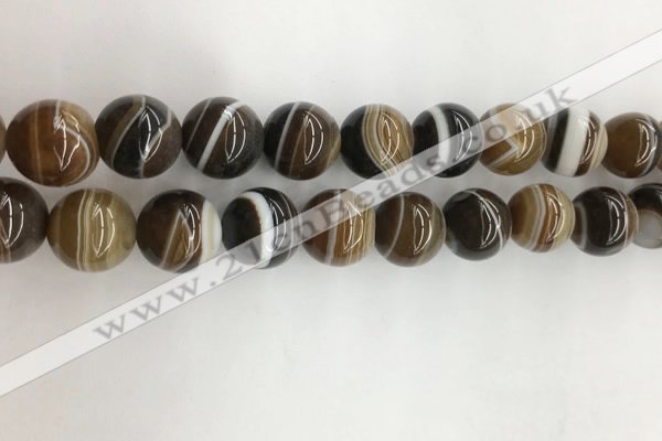 CAA3804 15.5 inches 16mm round line agate beads wholesale