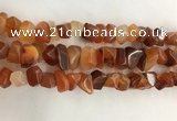 CAA3808 15.5 inches 10*14mm - 12*16mm faceted nuggets red agate beads