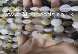 CAA3833 15.5 inches 8*12mm faceted oval montana agate beads