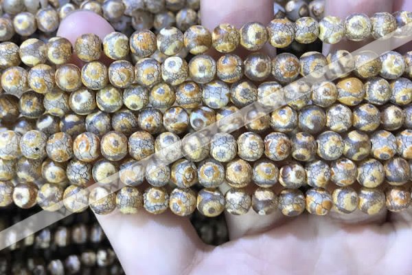 CAA3846 15 inches 6mm round tibetan agate beads wholesale