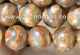 CAA3855 15 inches 8mm round tibetan agate beads wholesale