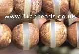 CAA3857 15 inches 8mm round tibetan agate beads wholesale