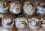 CAA3870 15 inches 8mm round tibetan agate beads wholesale