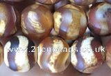 CAA3873 15 inches 8mm round tibetan agate beads wholesale