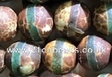 CAA3878 15 inches 8mm round tibetan agate beads wholesale