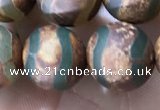 CAA3897 15 inches 10mm round tibetan agate beads wholesale