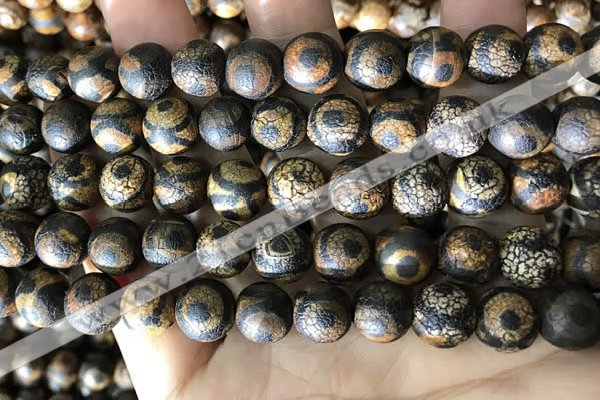 CAA3910 15 inches 10mm round tibetan agate beads wholesale