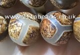 CAA3911 15 inches 10mm round tibetan agate beads wholesale