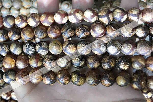 CAA3914 15 inches 10mm round tibetan agate beads wholesale