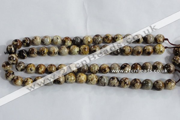 CAA392 15.5 inches 6mm round fire crackle agate beads wholesale