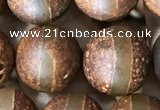 CAA3920 15 inches 12mm round tibetan agate beads wholesale