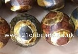 CAA3925 15 inches 12mm round tibetan agate beads wholesale