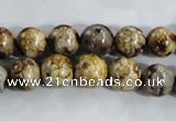 CAA394 15.5 inches 10mm round fire crackle agate beads wholesale