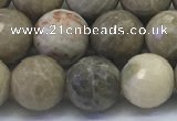 CAA3963 15.5 inches 10mm faceted round chrysanthemum agate beads