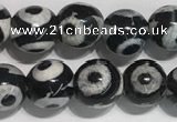 CAA3990 15 inches 6mm round tibetan agate beads wholesale