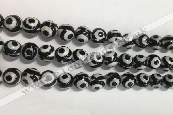 CAA3992 15 inches 10mm round tibetan agate beads wholesale