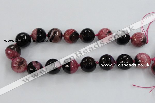 CAA400 15.5 inches 22mm round agate druzy geode gemstone beads
