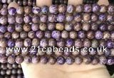 CAA4001 15.5 inches 6mm round purple crazy lace agate beads