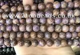 CAA4002 15.5 inches 8mm round purple crazy lace agate beads