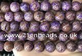 CAA4006 15.5 inches 16mm round purple crazy lace agate beads