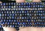 CAA4008 15.5 inches 4mm round blue crazy lace agate beads