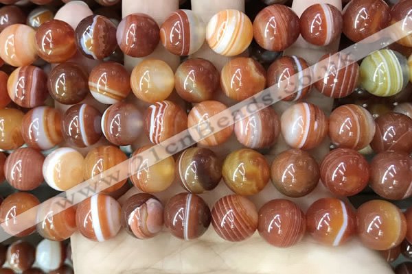 CAA4029 15.5 inches 12mm round line agate beads wholesale