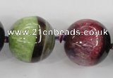 CAA403 15.5 inches 24mm round agate druzy geode gemstone beads