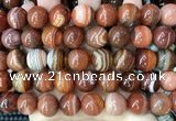 CAA4030 15.5 inches 14mm round line agate beads wholesale