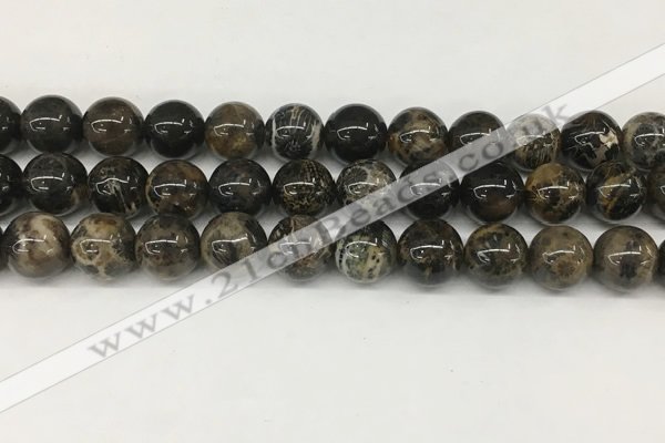 CAA4037 15.5 inches 12mm round chrysanthemum agate beads