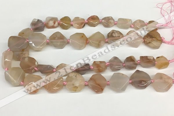 CAA4043 15.5 inches 18*25mm - 22*25mm nuggets sakura agate beads