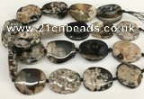 CAA4046 15.5 inches 25*35mm - 30*40mm freeform sakura agate beads