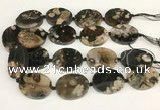 CAA4047 15.5 inches 30*40mm oval sakura agate beads wholesale