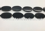 CAA4070 15.5 inches 30*50mm oval black agate gemstone beads