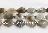 CAA4080 15.5 inches 22*30mm - 26*32mm faceted freeform line agate beads