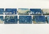 CAA4085 15.5 inches 25*40mm rectangle chrysanthemum agate beads