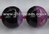 CAA413 15.5 inches 24mm round agate druzy geode gemstone beads