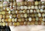 CAA4140 15.5 inches 8mm pumpkin line agate beads wholesale