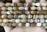 CAA4158 15.5 inches 8*12mm rice line agate beads wholesale